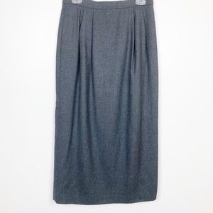 Lord & Taylor Long Skirt Vintage Grey Wool Maxi